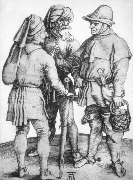 Three Peasants in Conversation